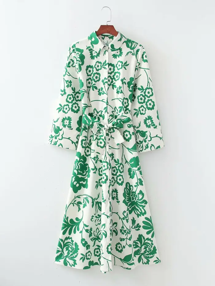 Robe Vintage à Imprimé Floral pour Femme, Totem, avec Nministériels d, Ceintures Féminines, Chemise