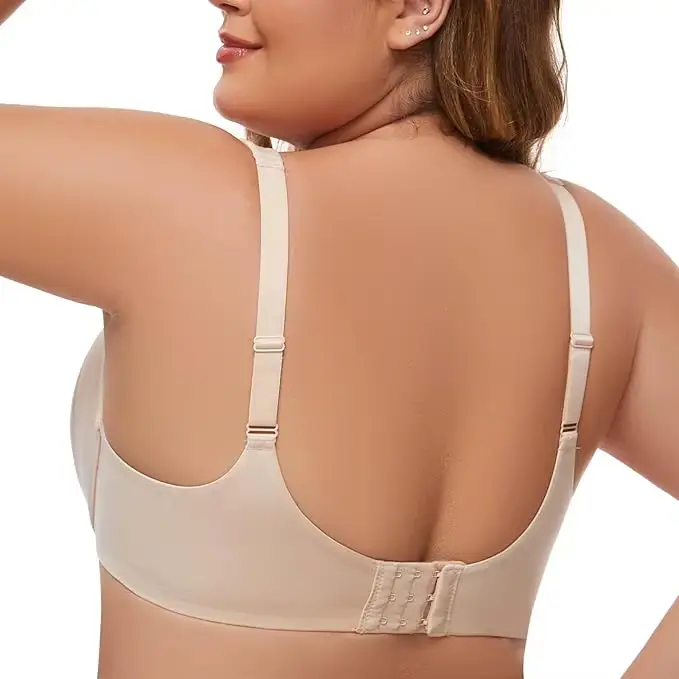 Neviditelná podprsenka pro ženy každý den, bezešvý design, kostice, zadní uzávěr, polyester a elastan, pohodlí a push up