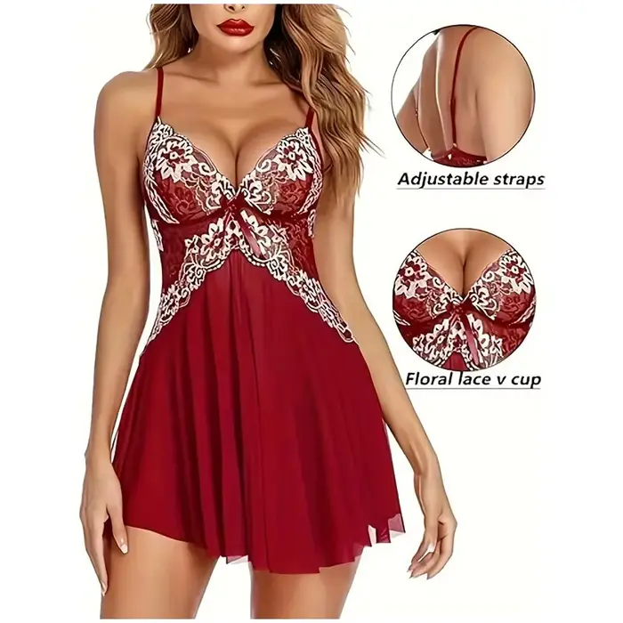 Stylové dámské průhledný Sexy krajkové noční košile pro romantické noci zvláštní příležitosti a elegantní večery