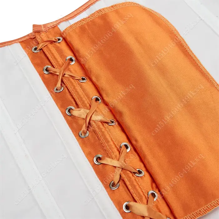 Dámské korzet Surbust vysoký korzet oranžový satén krajka up Bustier Sexy Plus velikost korzet