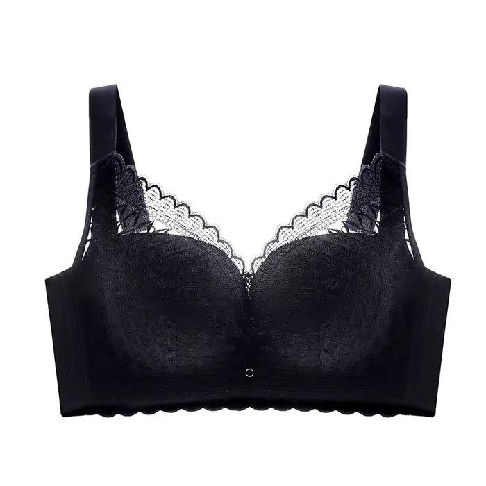 Soutien-gorge en dentelle grande taille Push Up pour femmes Sexy femme grand haut grand Ultra-mince 