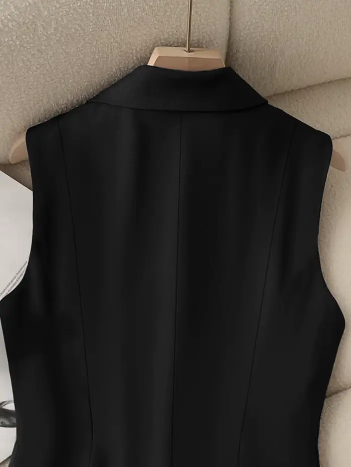 Gilet de costume pour femmes, gilet formel, coupe cintrée, veste Blazer sans manches pour le bureau,