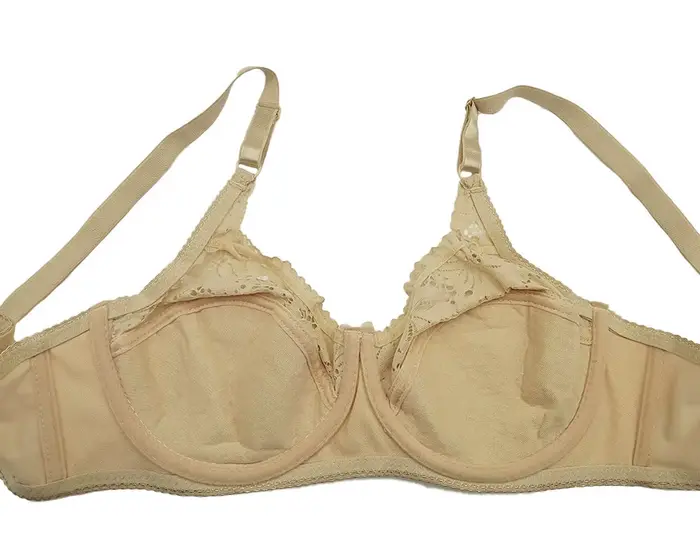 Sexy krajková podprsenka dámská plný košíček minimalizér Květinový velký poprsí