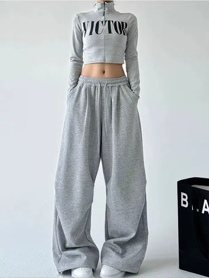 Harajuku Oversize Ležérní Polyesterové kalhoty pro ženy Zvláštní příležitosti Aktivity Relaxační dny