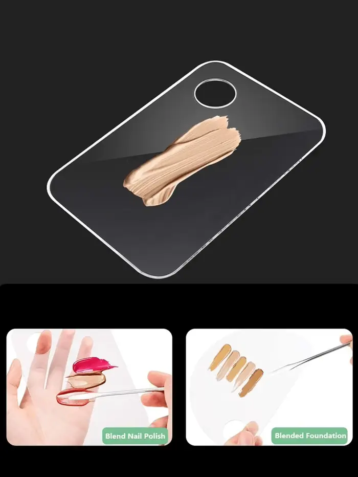 1/2PCS Palette de maquillage en acrylique, spatule, fond de teint liquide, fard à paupières, mélange