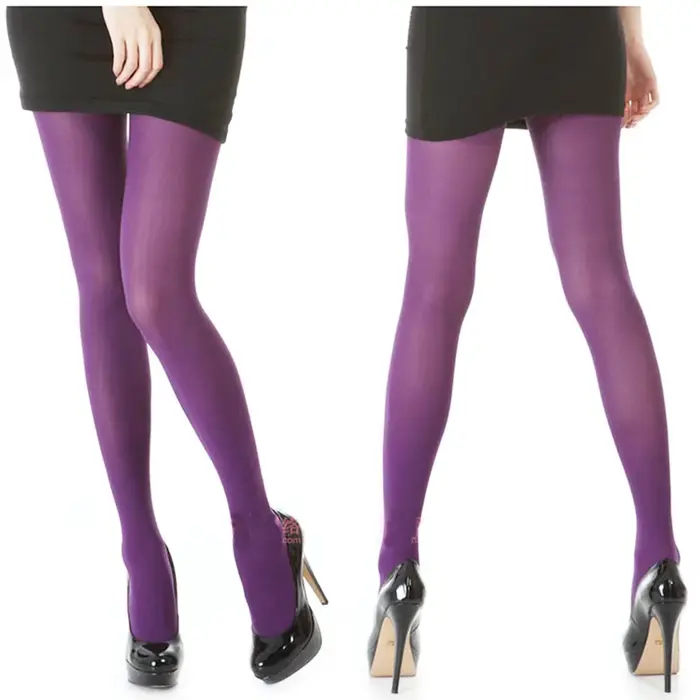 Sexy fialové punčochy Neprůhledné dámské punčochy jaro podzim punčochy nylonové punčochy bezešvé punčochy úplet kancelář dáma