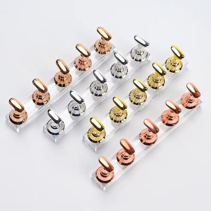 Support magnétique pour ongles à pression, 5 pièces, présentoir de faux ongles, support de pratique