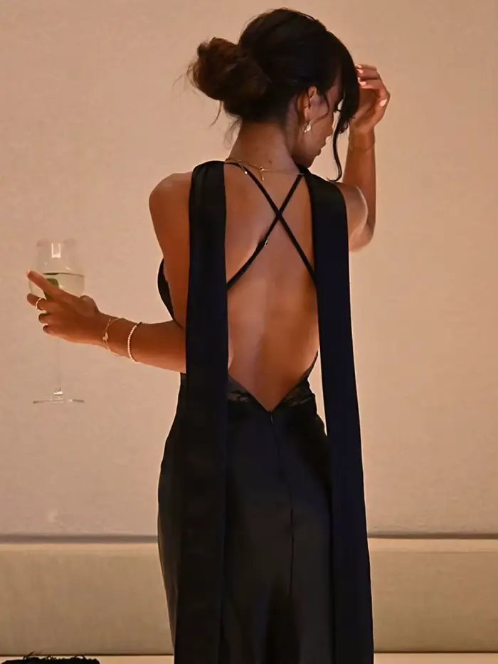 CNYISHE dentelle Patchwork dos nu Camisole femmes Robes sans manches col en V tenues Sexy Club mode