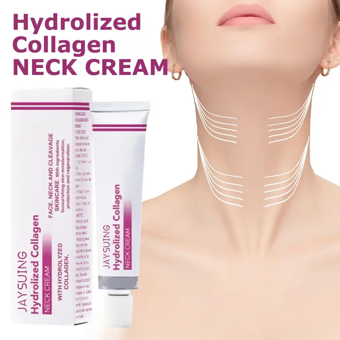 Silvertsuing-Crème au collagène hydrolysée pour le cou, lisse et éclaircit, déforme, hydratant, ridu