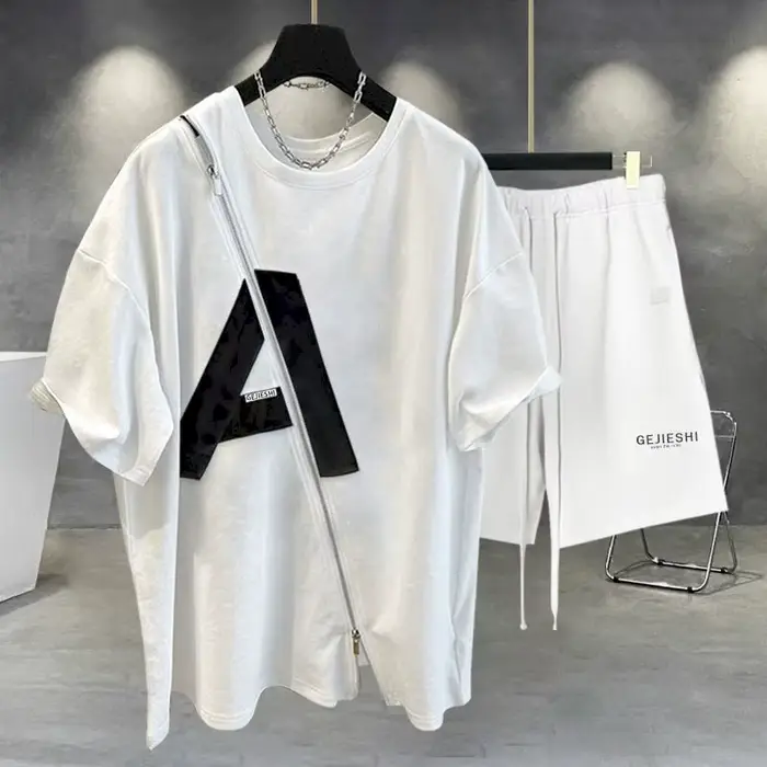 T-Shirt à Manches Courtes en Coton pour Femme, Design Irrégulier, Tendance, Été, Y2k