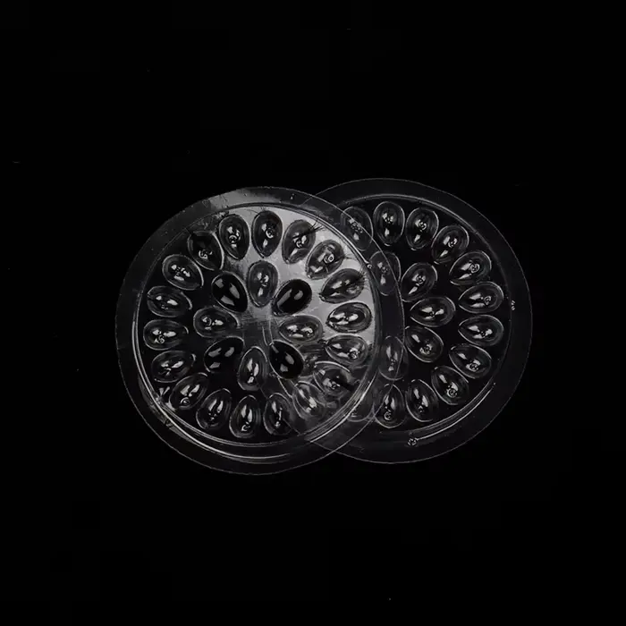 Palette de colle jetable pour extensions de cils, 100 pièces, tampons de colle, support en plastique