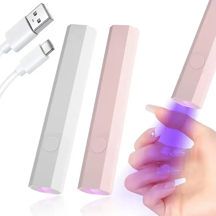 Lampe monogramme portative UV LED pour ongles, pour le durcissement de tous les vernis Gel, Recharge