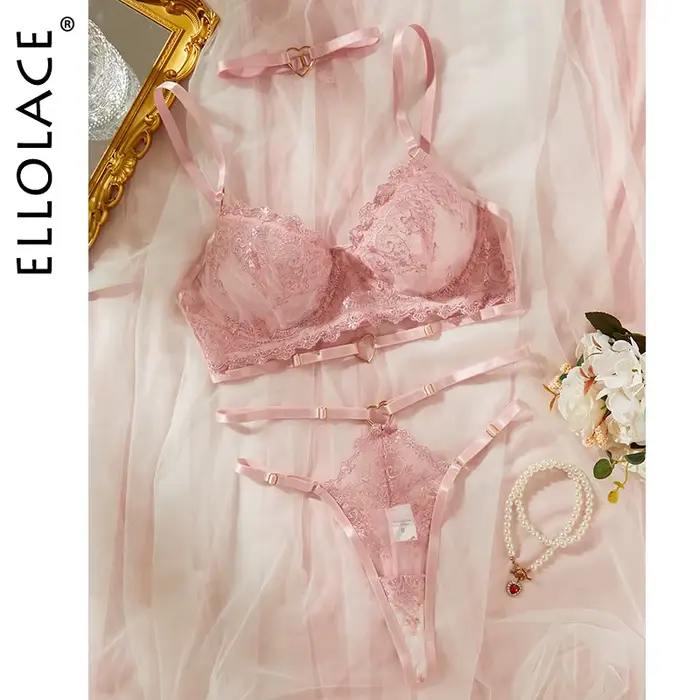Ellolace dámská fantazie Jemná krajka s květinovou výšivkou Erotické sety Romantická víla Valentýnské intimní produkty Kostýmy