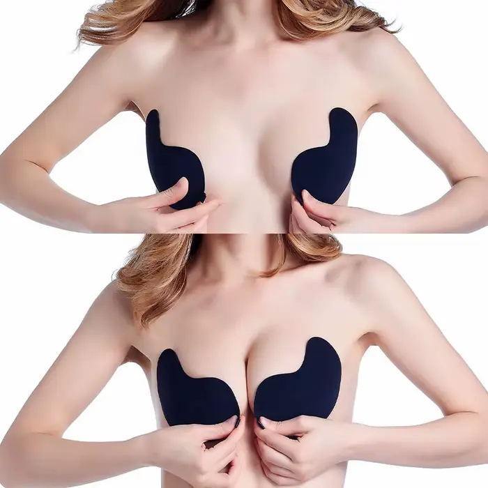 Soutien-gorge invisible en silicone push-up sexy sans bretelles, rehausseur de poitrine adhésif discret pour femme, cache-tétons printemps-été