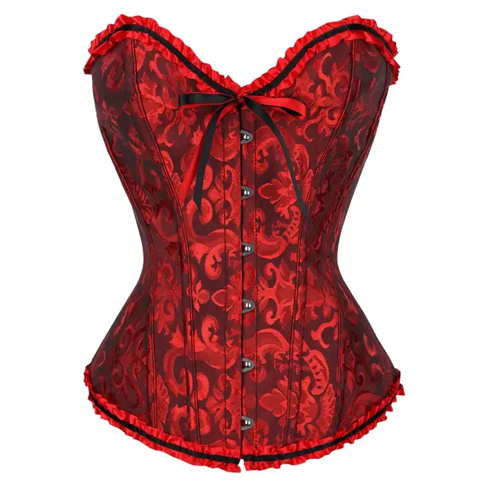 Corsets Sexy Bustiers dentelle florale hauts pour femmes fleur imprimé Vintage Corset gothique Satin