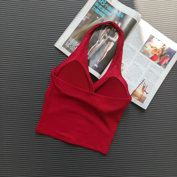 Sexy bez zad jóga podprsenka s ohlávka límec, rychlé sušení, druhá kůže pocit, polstrované, sportovní podprsenka