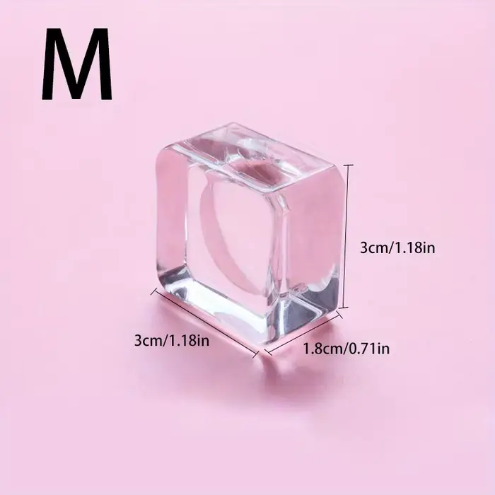 Joint carré en verre de cristal, support de faux cils, tampon de colle, 4 tailles, porte-colle, pale