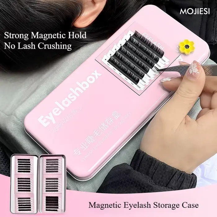 Boîte de rangement magnétique pour femmes, outil de rangement pour extensions de faux cils, bandes m