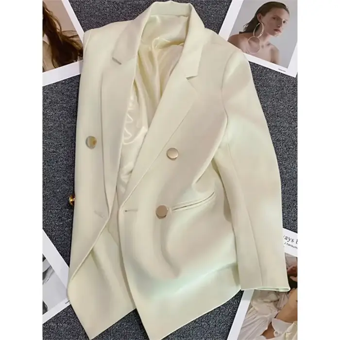 Femmes costume Blazer élégant manteau 2025 printemps automne mode coréenne Blazer luxe Double bouton