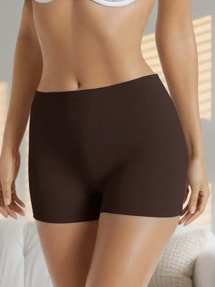 Shorts culottes sans couture pour femmes en soie glacée, anti-transparence, respirants, doux, respectueux de la peau et confortables