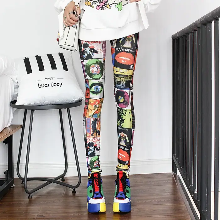 DOIAESKV – Leggings Sexy et décontractés pour femmes, jambières colorées, à la mode, pour printemps 