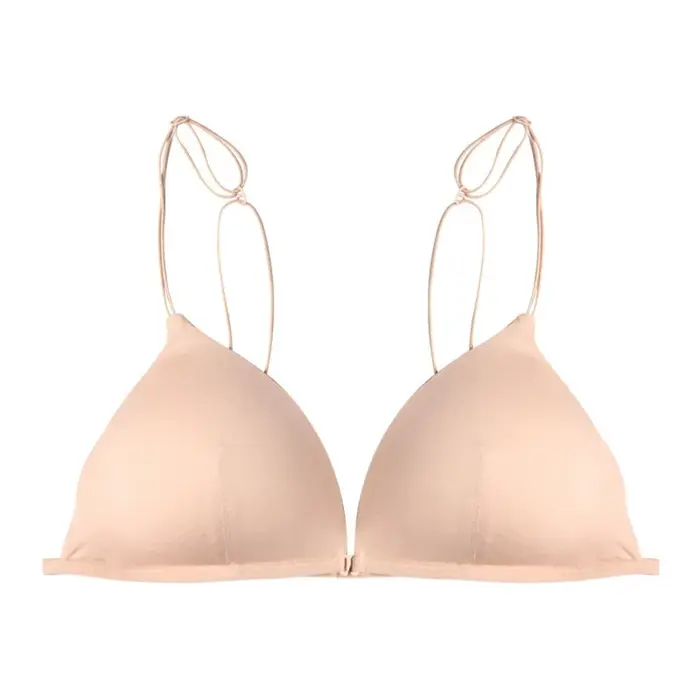 Soutiens-gorge triangulaires respirants pour femmes, soutien-gorge push-up sans fil, couleur unie, fines bretelles, style français, pour filles