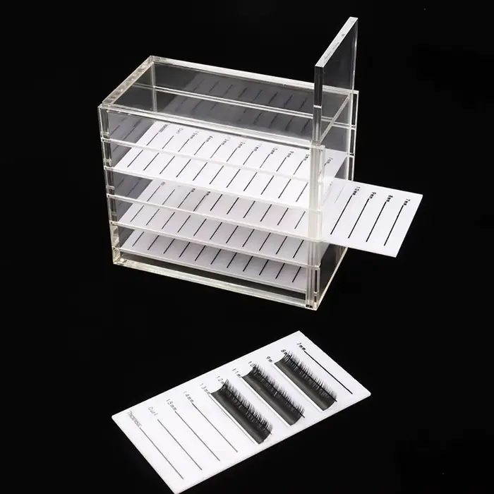 Boîte de rangement pour Extensions de cils, 5 couches, palette acrylique, support organisateur de ci