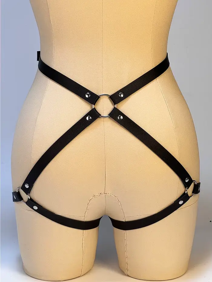 Harnais de jambe bondage sexy pour femme, ceinture punk tendance de la taille à la jambe, jarretière