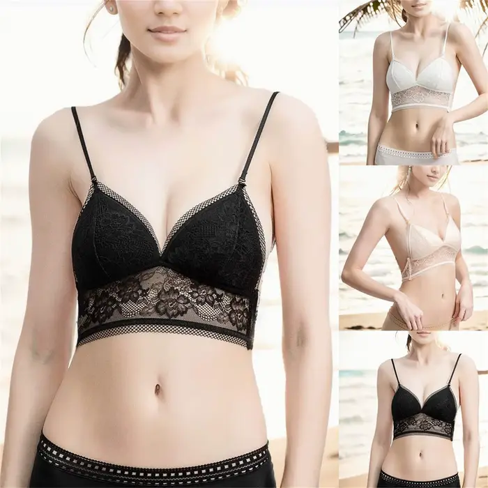 Lesklá krajková podprsenka pro ženy s hlubokým výstřihem V a elegantním designem dolní části zad pro všechny zvláštní příležitosti