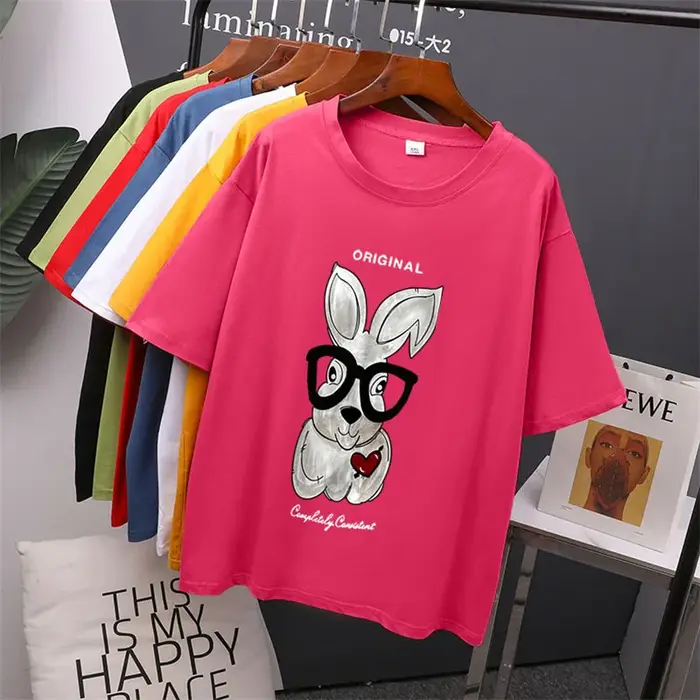 Hirsionsan Tričko s potiskem kresleného motivu elegantní pro ženy