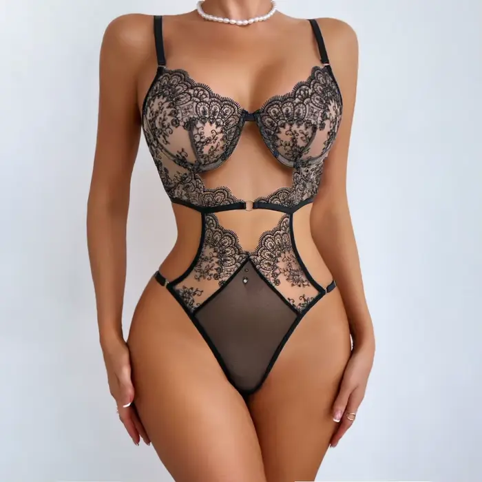 Sexy dámské prádlo, krajkový body ultra svůdné