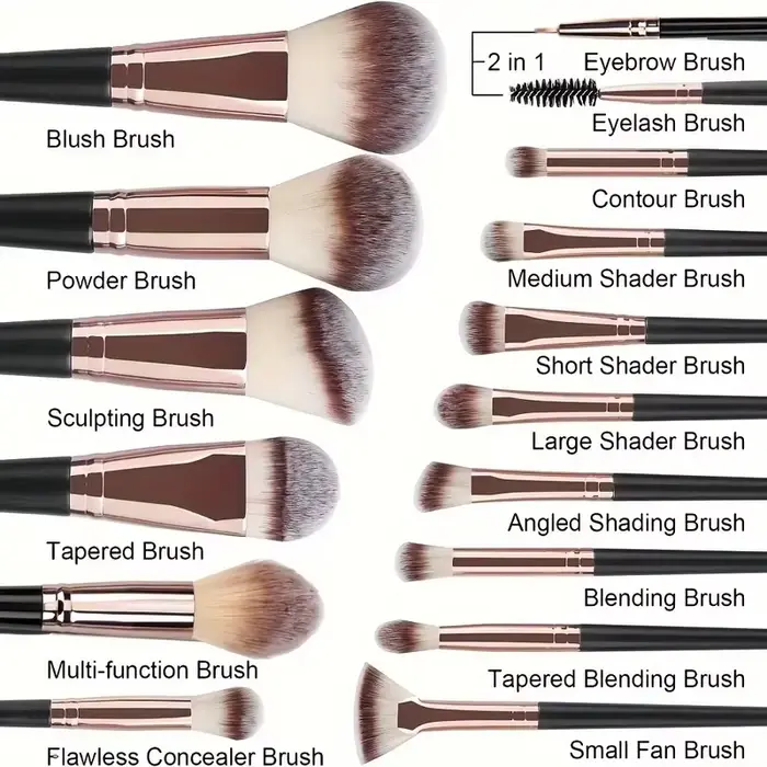 Ensemble de pinceaux de maquillage professionnels pour femmes, fard à barrage, fond de teint, correc
