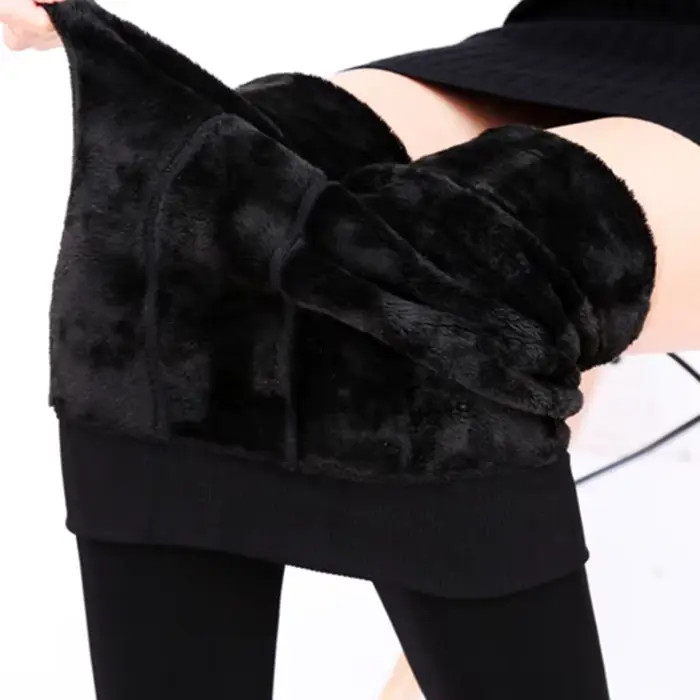 8 couleurs S-XXL hiver Leggings chauds femmes taille haute épais velours Legging mode solide grande 