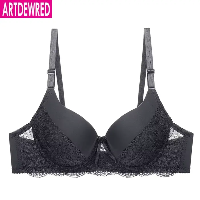 Soutien-gorge Sexy en dentelle, soutien-gorge Push Up à fleurs pour femmes, Bralette à armatures, grande taille, soutien-gorge Super fin