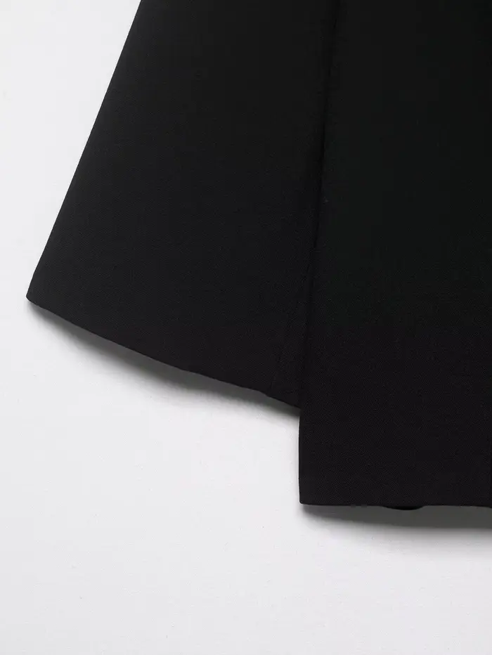 Blazer court noir pour femme, nouvelle collection printemps, manteau féminin à simple boutonnage, ha