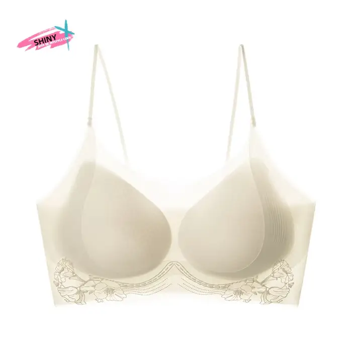 Bezešvá nylonová podprsenka pro ženy, hluboký výstřih V, pohodlí a každodenní elegance spodní prádlo