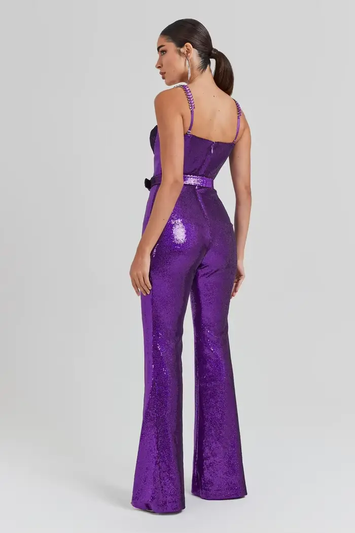 VC – combinaisons de luxe à paillettes dorées pour femmes, vêtements de club pour fête d'anniversair