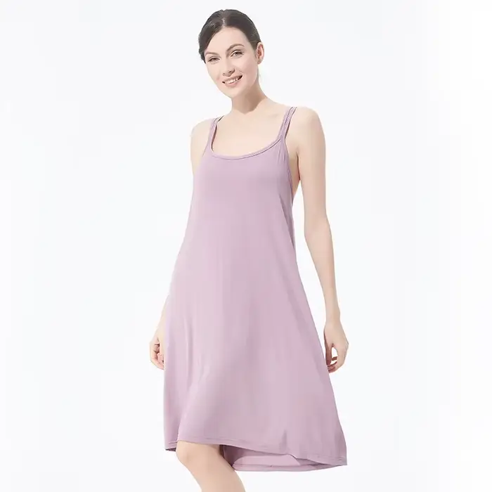 Chemise de nuit en Modal pour femmes, grande taille 4XL 5XL 6XL 7XL, Sexy, bretelles Spaghetti, vêtements de nuit doux et décontractés, peignoir d'été