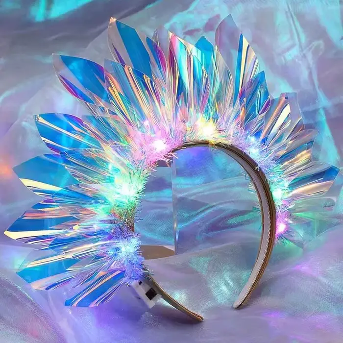 1-10 pièces LED éclairer bandeau couronne lumineuse bandeau clignotant coiffure lumineux Cosplay fêt