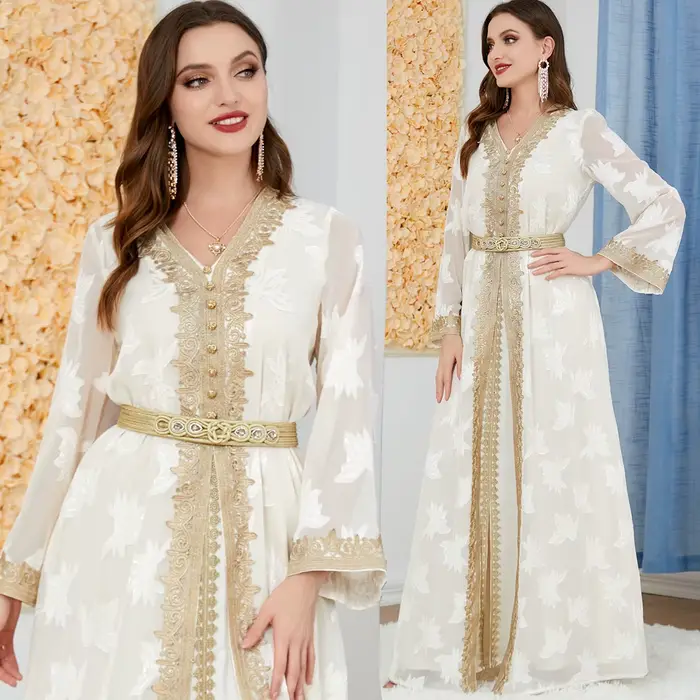 Abaya Dubai-Robe musulmane de luxe pour femmes, Kaftan, Islam Kimono, Caftan Marocain Maxi, Robes de
