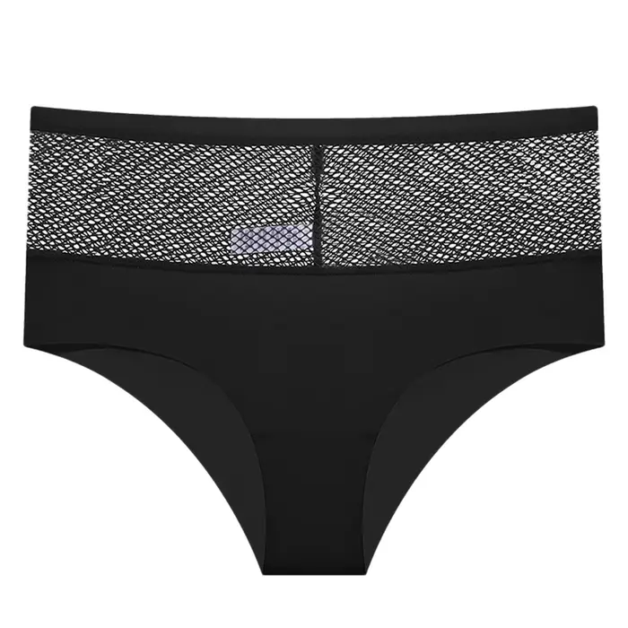 Sexy maille femmes culottes dentelle Lingerie transparente taille haute culotte creuse dame slips Sexy Lingerie femmes slips intimes