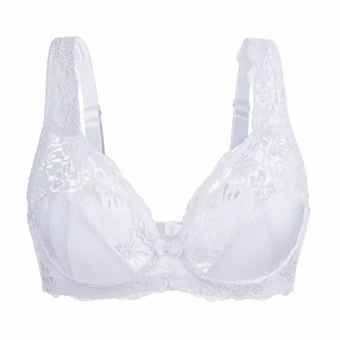 Soutien-gorge en dentelle pour femmes, Lingerie, soutien supérieur, à armatures, grandes bretelles a