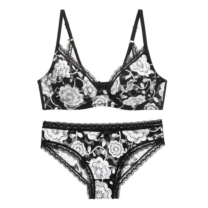 Ensembles de soutien-gorge Sexy pour femmes 2022 34/75 36/80 38/85 40/90 bonnet BCDE grande taille L