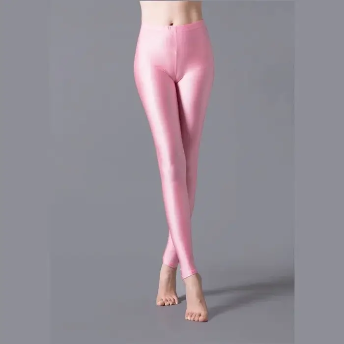 Leggings moulants à haute élasticité, pantalon crayon, grande taille, pantalon de Yoga brillant pour