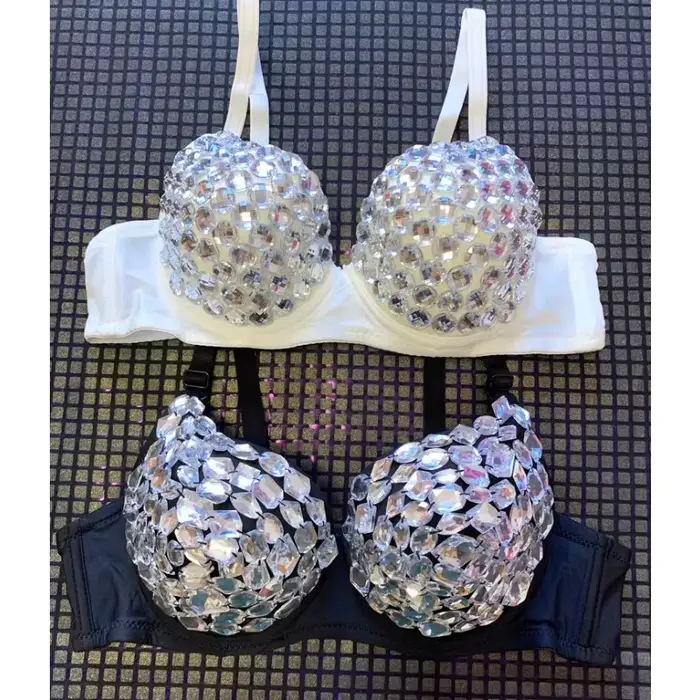Personnalisé Bar discothèque femme DJgogo scène Performance luxe diamant soutien-gorge Jazz danse du ventre chanteur pôle danse Rivet soutien-gorge