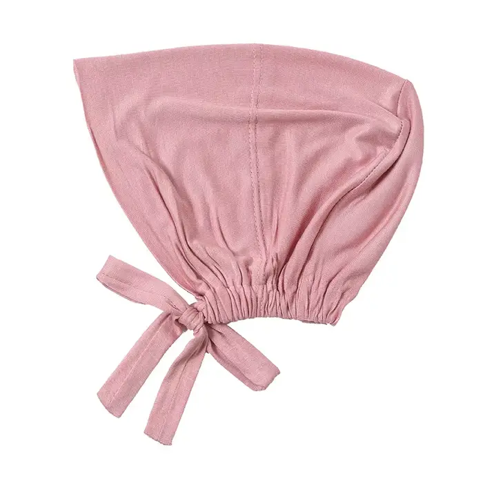 Femmes musulmanes intérieur Hijab casquettes chapeau extensible Turban réglable Bonnet cravate dos J