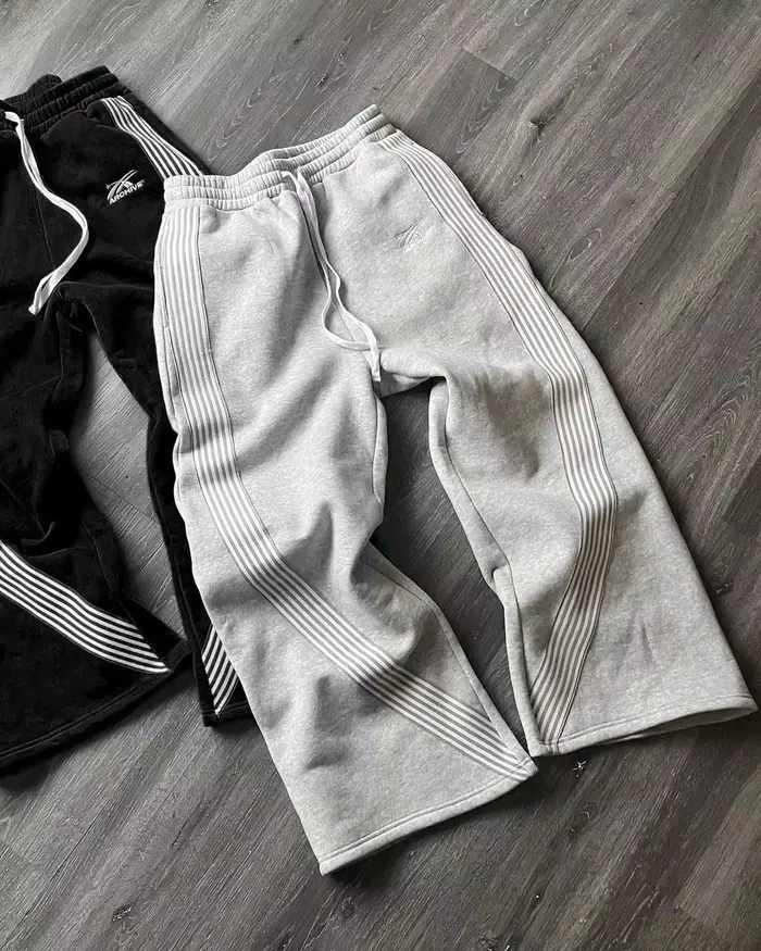 Y2k gris pantalons décontractés Vintage fonctionnel tactique hommes femmes Premium Jogging pantalon