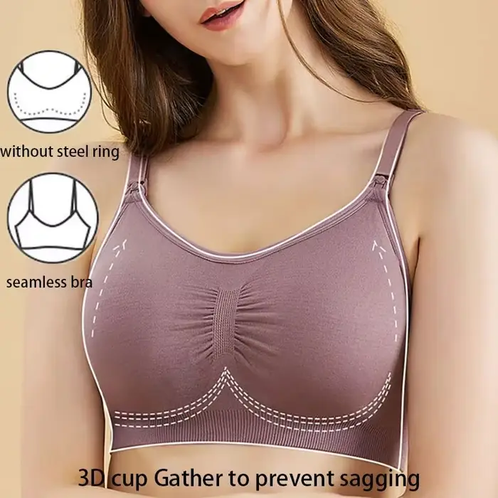 Soutien-gorge d'allaitement sans armatures, soutien-gorge de maternité respirant anti-affaissement pour femmes enceintes, soutien-gorge d'allaitement de haute qualité grande taille