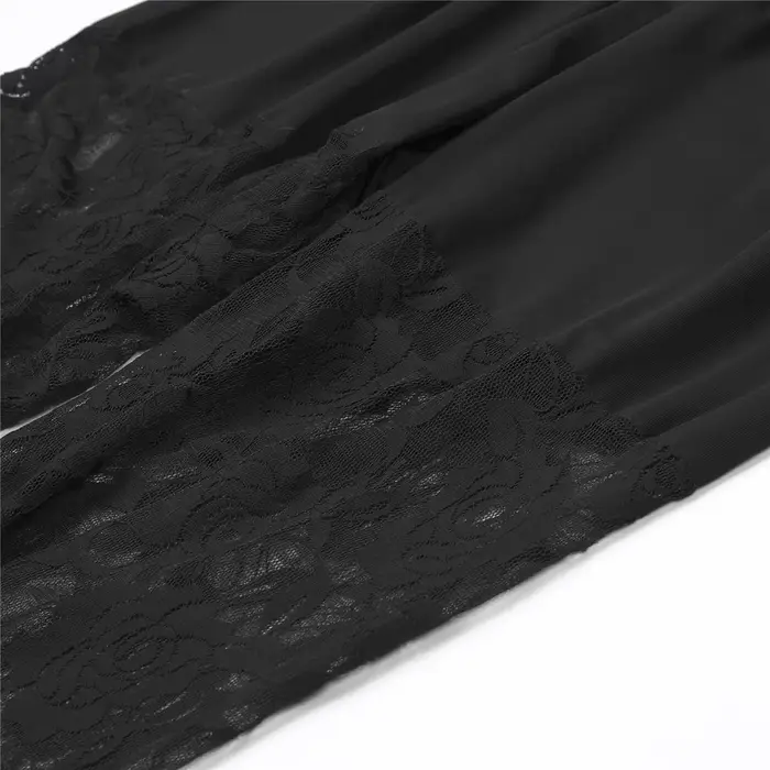 Leggings grande taille pour femmes, pantalon slim de couleur unie, couture en dentelle florale trans