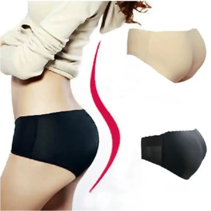 Dámské Sexy Bezešvé Kalhotky Polstrované Nízké Kalhotky Měkké Zadečky Push Up Spodní prádlo Spodní prádlo Zadečky slipy Hip Booster Shaper